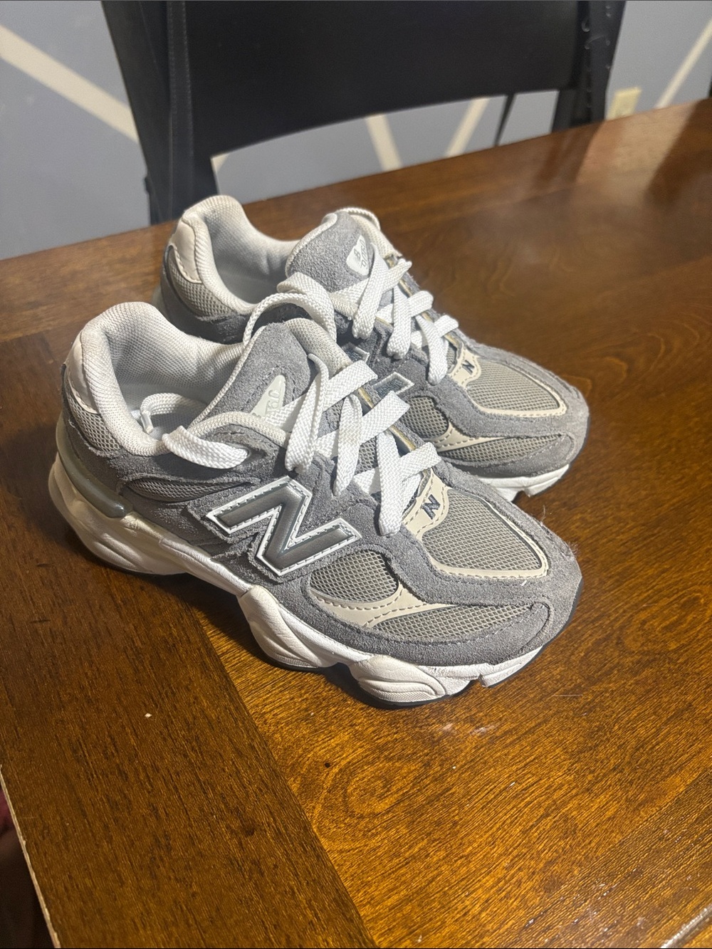 New Balance 9060 Kids Gray and White Sneaker